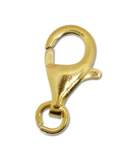 Carabiner 16mm, silver gold plated  - 1