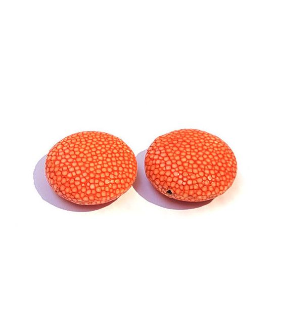 Stingray Leather Disc (1 pcs.) orange  - 1