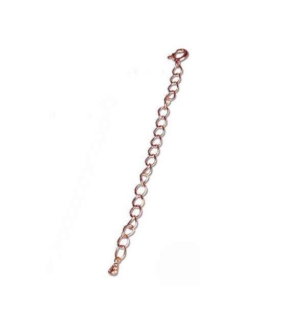 Extension Chain silver rosé gold plated 8 cm  - 1