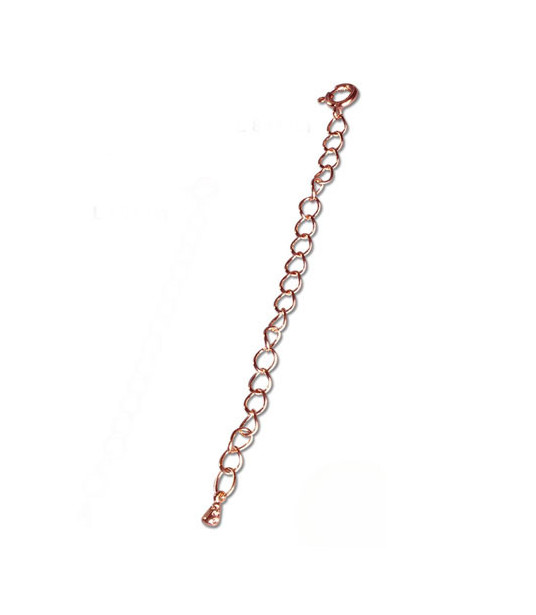 Extension Chain silver rosé gold plated 8 cm  - 1