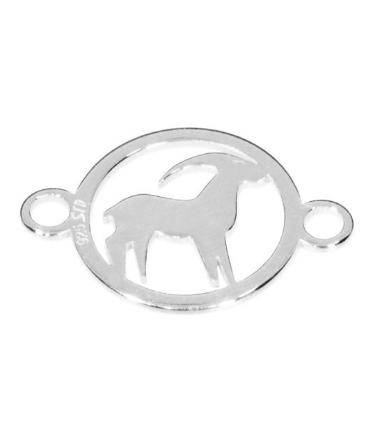 copy of Sign of the Zodiac Sagittarius with two loops silver  - 1