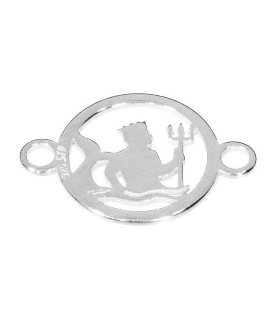 copy of Sign of the Zodiac Capricorn with two loops silver  - 1