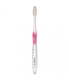 Zahnbürste Edelschungit + Gold, pink  - 1