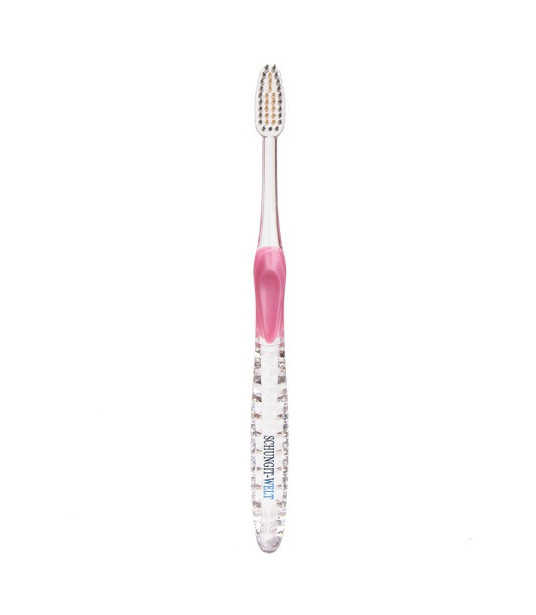 Toothbrush Shungite + gold, pink - 1 Toothbrush Shungite + gold, pink - 1