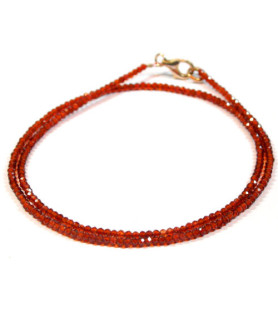 Spinell-Kette rot, 2,5mm facettiert  - 1