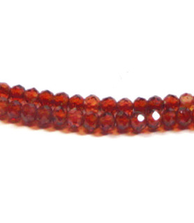 Spinell-Kette rot, 2,5mm facettiert  - 2