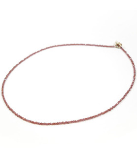 Granat-Kette, 2mm facettiert  - 2