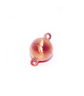 Magnetkugelschließe 10 mm, Silber rosé vergoldet matt  - 1