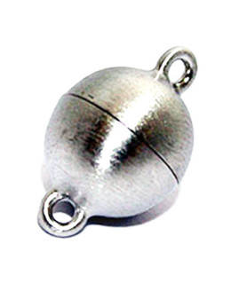 Magnetkugelschließe 20 mm, Silber rhodiniert matt  - 1