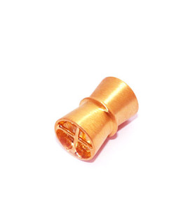 Magnetschließe Zylinder klein, Silber rosé vergoldet matt  - 1