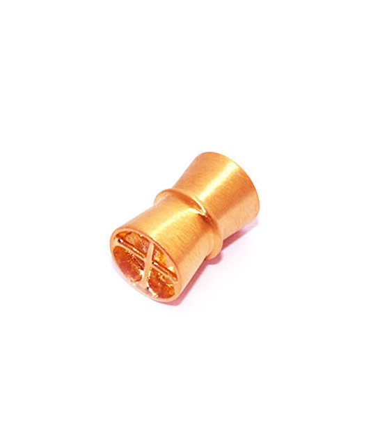 Magnetschließe Zylinder klein, Silber rosé vergoldet matt  - 1