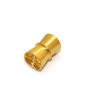 Magnetschließe Zylinder klein, Silber vergoldet matt  - 1