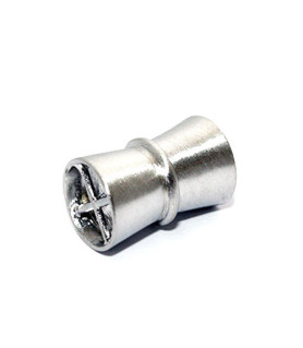 Magnetschließe Zylinder klein, Silber rhodiniert matt  - 1