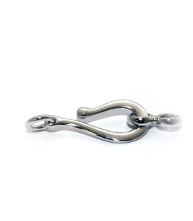 hook clasp small, silver rhodium plated Steindesign - 1