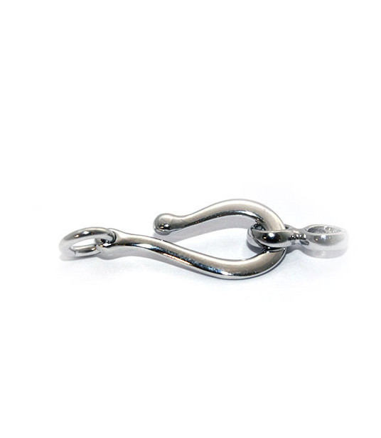 hook clasp small, silver rhodium plated Steindesign - 1