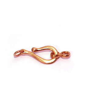 copy of Hook clasp small, gold-plated silver satin finish  - 1
