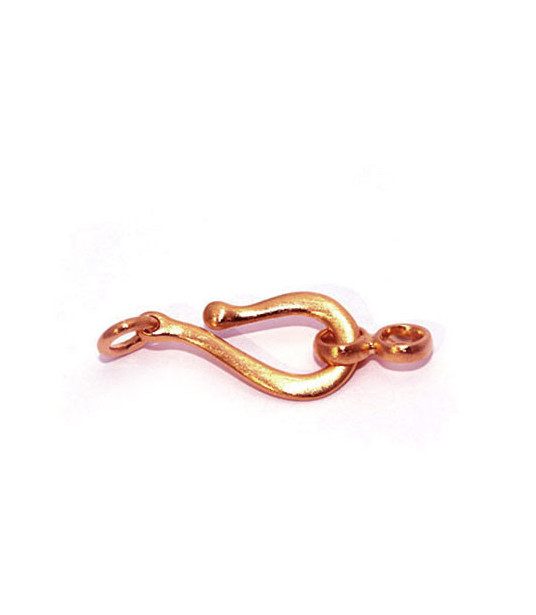 copy of Hook clasp small, gold-plated silver satin finish  - 1
