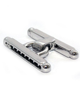 Bar clasp large, silver rhodium plated Steindesign - 1