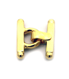 medium clasp, silver gold plated  - 1