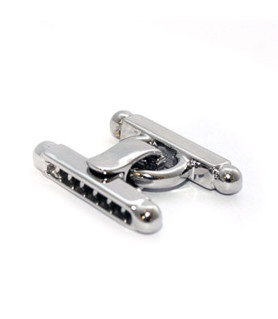 bar clasp small silver rhodium plated Steindesign - 1
