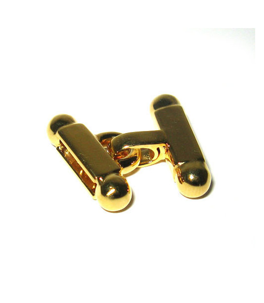 Bar clasp small silver gold plated  - 1