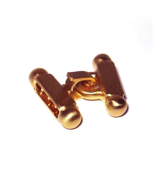 copy of Bar clasp small gold plated satin finish  - 1
