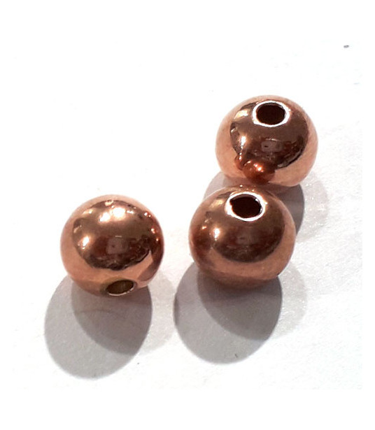 Ball 14 mm silver rose gold plated  - 1