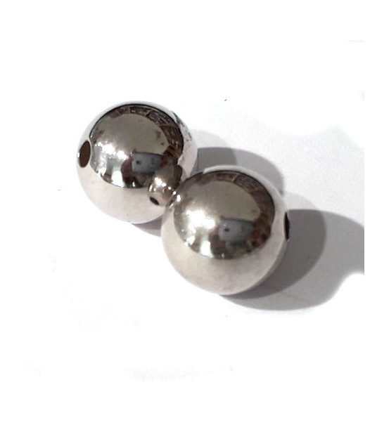 Ball 14 mm silver rhodium plated  - 1