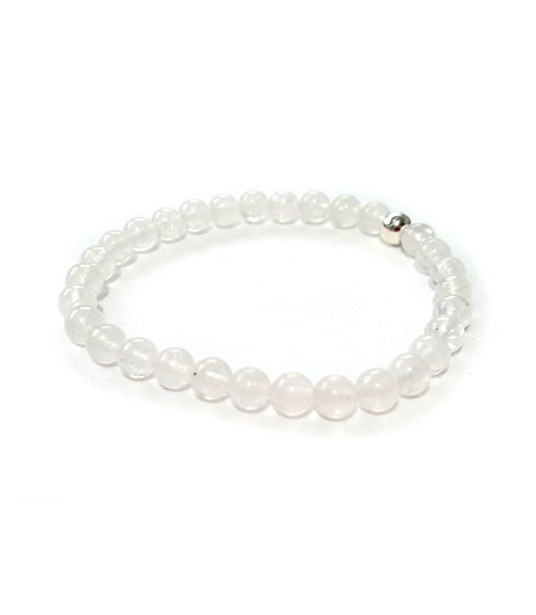 Moonstone bracelet 6 mm  - 1