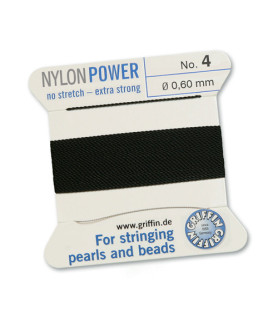 Nylon Power Perlseide schwarz Griffin - 1