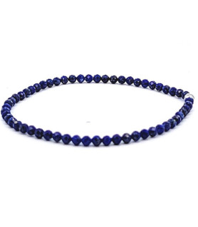 Lapis lazuli bracelet 3 mm facetted  - 2