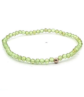 Peridote bracelet facetted 3 mm  - 1