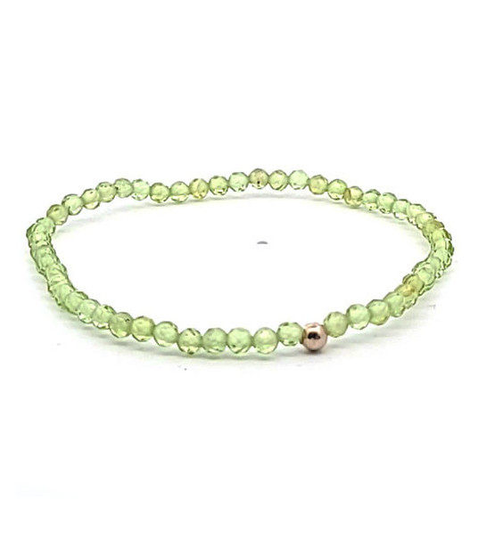 Peridote bracelet facetted 3 mm  - 1