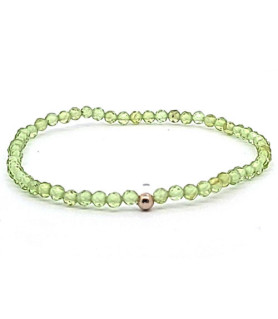 Peridote bracelet facetted 3 mm  - 2
