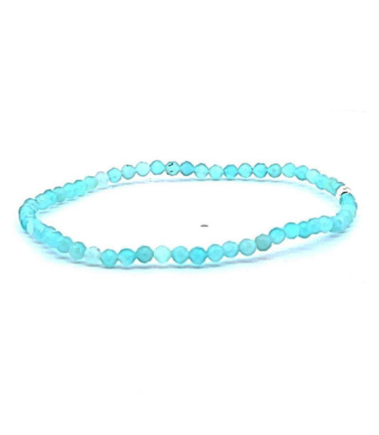 Amazonit Armband facettiert 3 mm - 1 Amazonit Armband facettiert 3 mm - 1