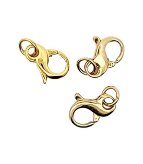 Carabiner "Eight" 14 mm, silver gold plated  - 1