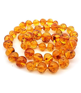 Amber Necklace round 8-12 mm  - 2