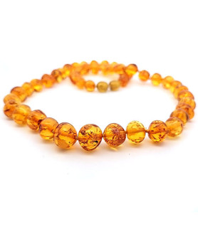 Amber Necklace round 8-12 mm  - 1