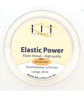 Elastic transparent cord (rubber), 0.7 mm / 20 m roll  - 1