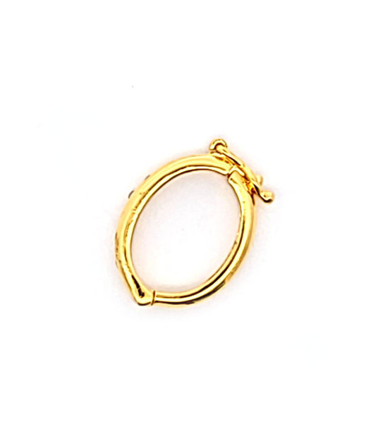 Chain connector (chain clasp) Classic S, silver gold-plated  - 1