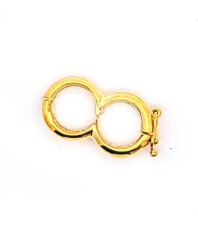 Chain connector (chain clasp) Twin, silver gold-plated  - 2