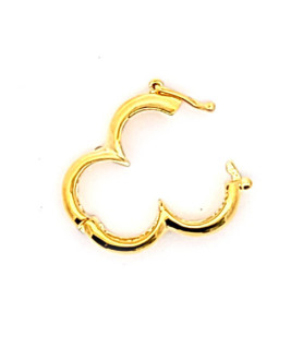 Chain connector (chain clasp) Twin, silver gold-plated  - 3