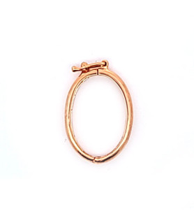 Chain connector (chain clasp) Classic M, silver rose gold-plated  - 1