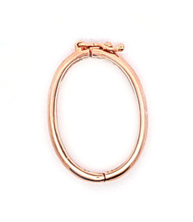 Chain connector (chain clasp) Classic L, silver rose gold-plated  - 1