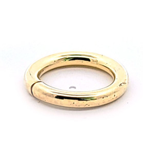 Chain connector (chain clasp) round M, silver gold-plated  - 1