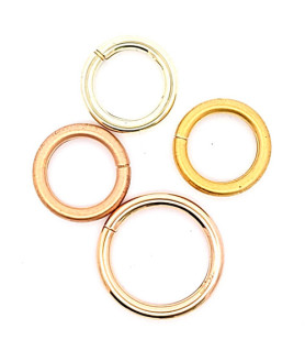 Chain connector (chain clasp) round M, silver gold-plated  - 2