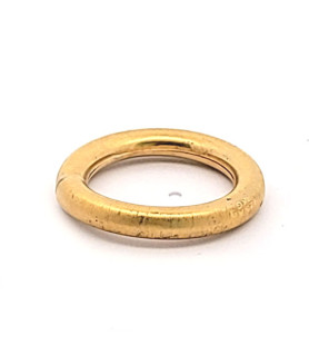 Chain connector (chain clasp) round M, silver gold-plated satin finish  - 1