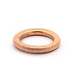 Chain connector (chain clasp) round M, silver rose gold-plated matt  - 1