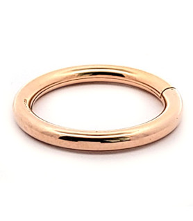 Chain connector (chain clasp) round L, silver rose gold-plated  - 1