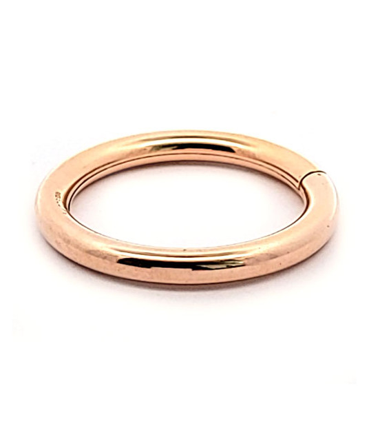 Chain connector (chain clasp) round L, silver rose gold-plated  - 1